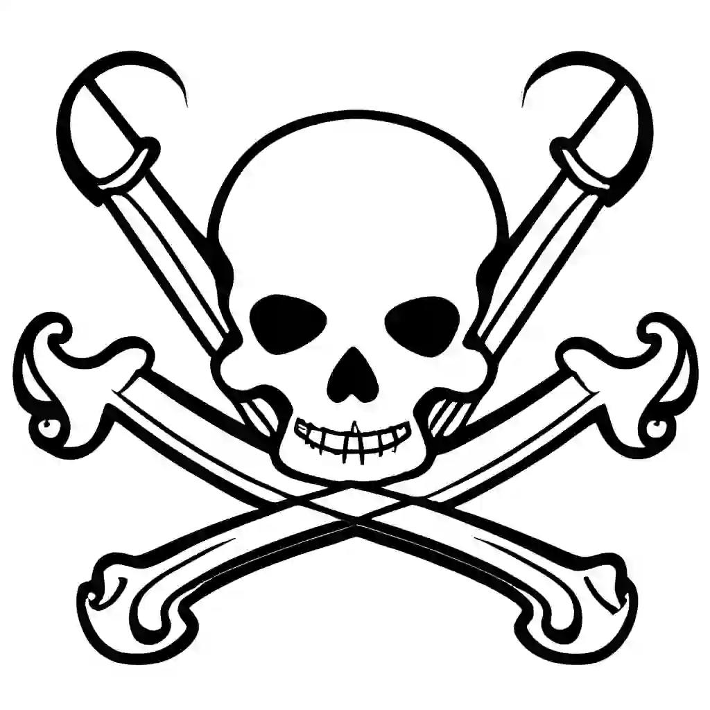 Jolly Roger Flag coloring pages